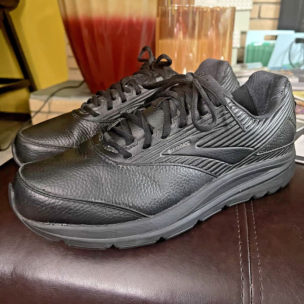 Brooks Men's Addiction Walker 2 Leather Walking Shoe Black Size 10